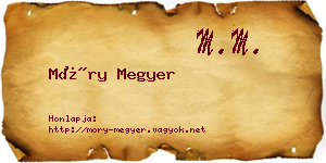 Móry Megyer névjegykártya